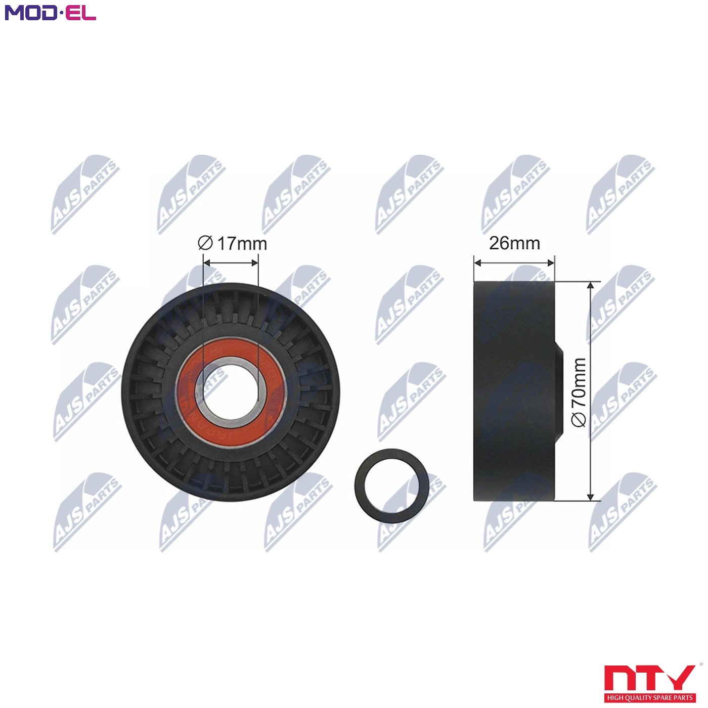 TENSIONER PULLEY VRIBBED BELT RNK-BM-014 FOR BMW 3/E46/Convertible/X/E8/X5/E5