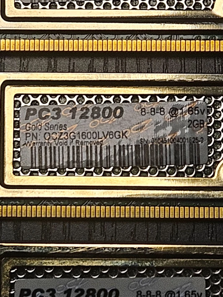 Lot 12Go (6x2Go) DDR3 1600MHz OCZ Gold Series – Tested / Propriétaire unique - Image 3 of 3