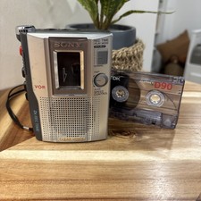SONY TCM-200DV Handheld Cassette-Corder Tape Voice Recorder VOR Clear Tested