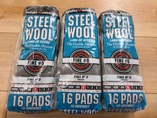 Fine Grade 0 Steel Wool 12-Pad Lot Of 3 36 Pads Total