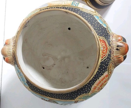 Vintage Kutani Incense Signed Burner -Brown Gold No Chips Or Cracks 12 X 8 X 7 " - Picture 17 of 21