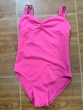 Dance Pre-Owned Leotard Child 6x-7 PINK Alice Roma Strappy Cotton Ballet Jazz