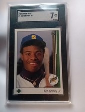 🔥⚾️🌟 KEN GRIFFEY Jr. ROOKIE 🌟⚾️🔥 1989 Upper Deck - #1 - SGC 7 👌