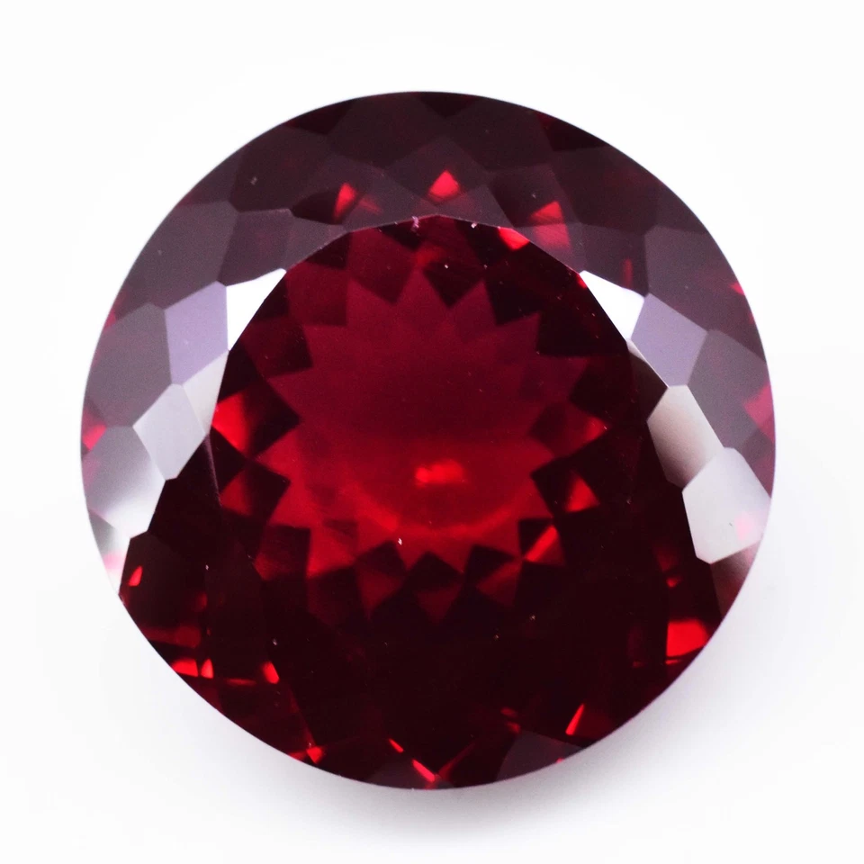 Exceptional 49.25Ct Natural Red Pyrope Garnet Round Cut Certified Loose Gemstone - Image 4 of 4
