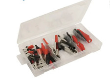 ASSORTIMENT DE PINCES CROCODILES - COFFRET 28 PINCES
