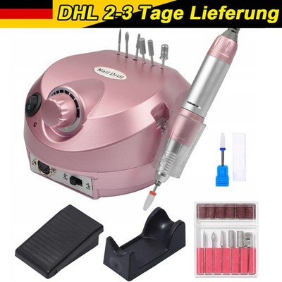Elektrische Nagelfräser 45000 U/min Nagelfeile Maniküre Profi Pediküre Set Bits