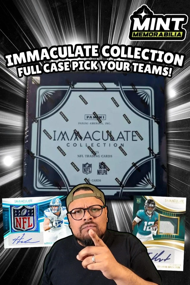FULL CASE IMMACULATE COLLECTION FOOTBALL PICK YOUR TEAMS W/CHI!