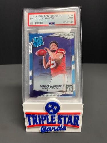 2017 Panini Donruss Optic #177 Patrick Mahomes ll Rated Rookie PSA 9 RC