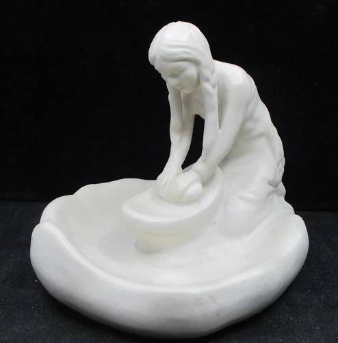 Van Briggle Art Pottery "Corn Maiden" Native American Indian Grinding Corn