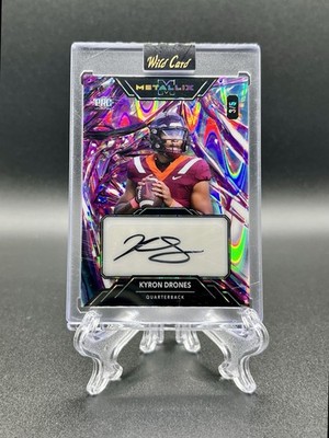 2025 Wild Card Metallix Kyron Drones /3 Auto Virginia Tech Hokies Red