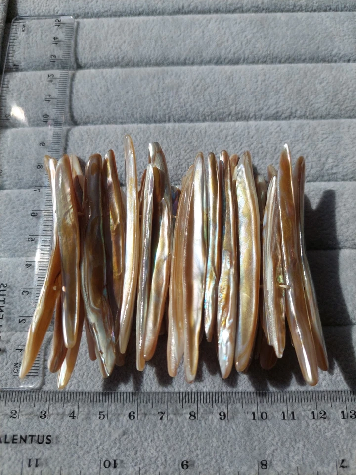 Wunderschönes längliches Perlmutt-Armband dehnbarer breiter Armreif✨️ - Bild 4 von 4