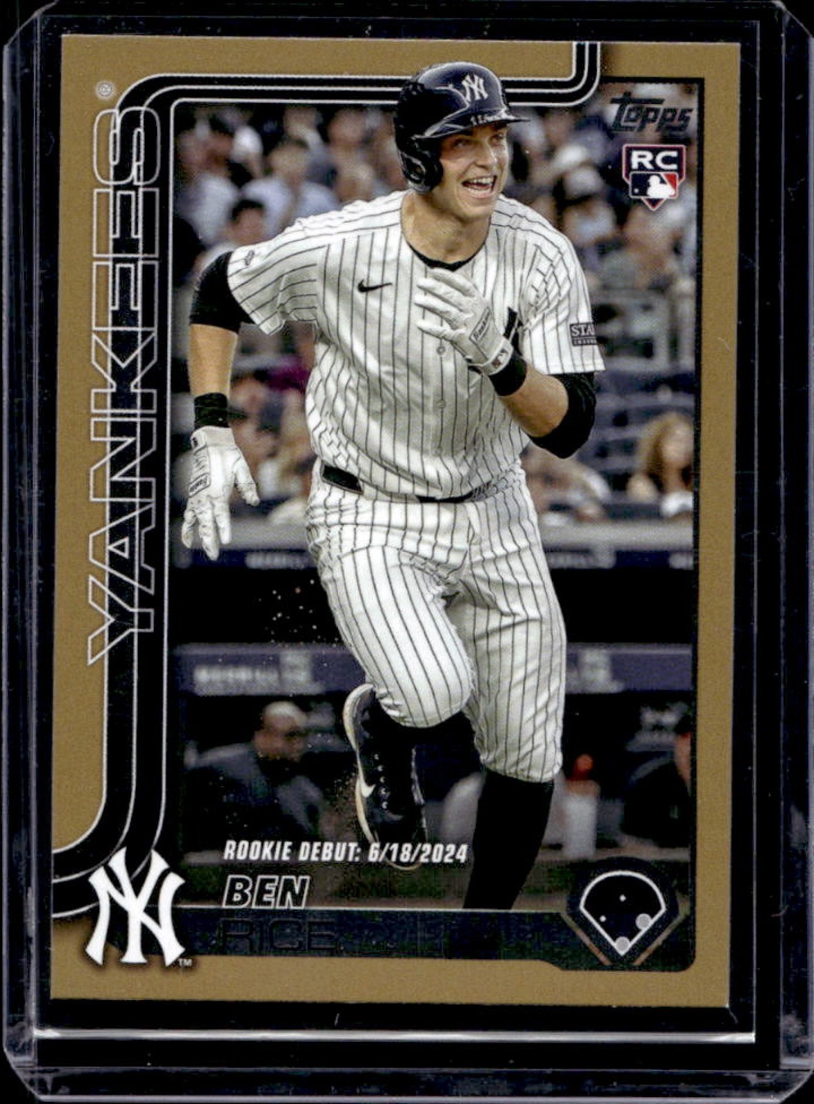 2025 Topps Update Ben Rice RC Gold Border Rookie Debut #1393/2025 Yankees
