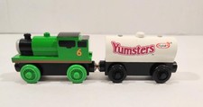 YOPLAIT Yumsters PERCY Wooden TRAIN CAR Tank Car Ertl 2001 Promo w/Box