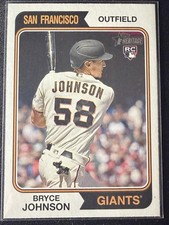 2023 Topps Heritage #353 Bryce Johnson Rookie San Francisco Giants