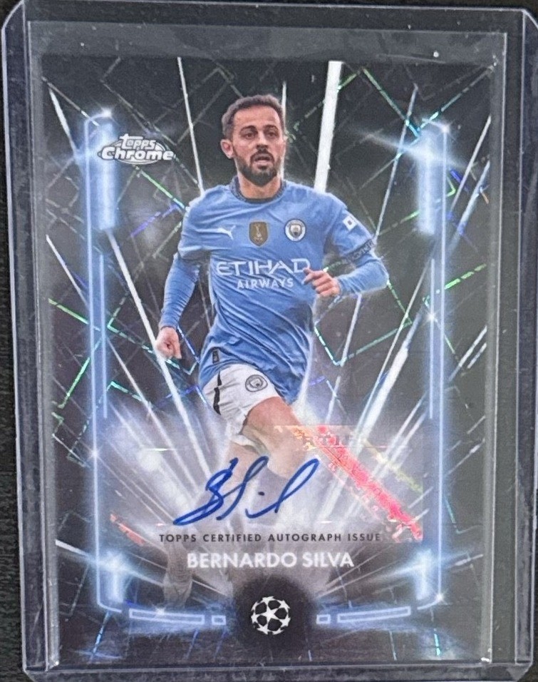 2024 Topps UCL Chrome Bernardo Silva Black Lazer Autographs #BLA-BE
