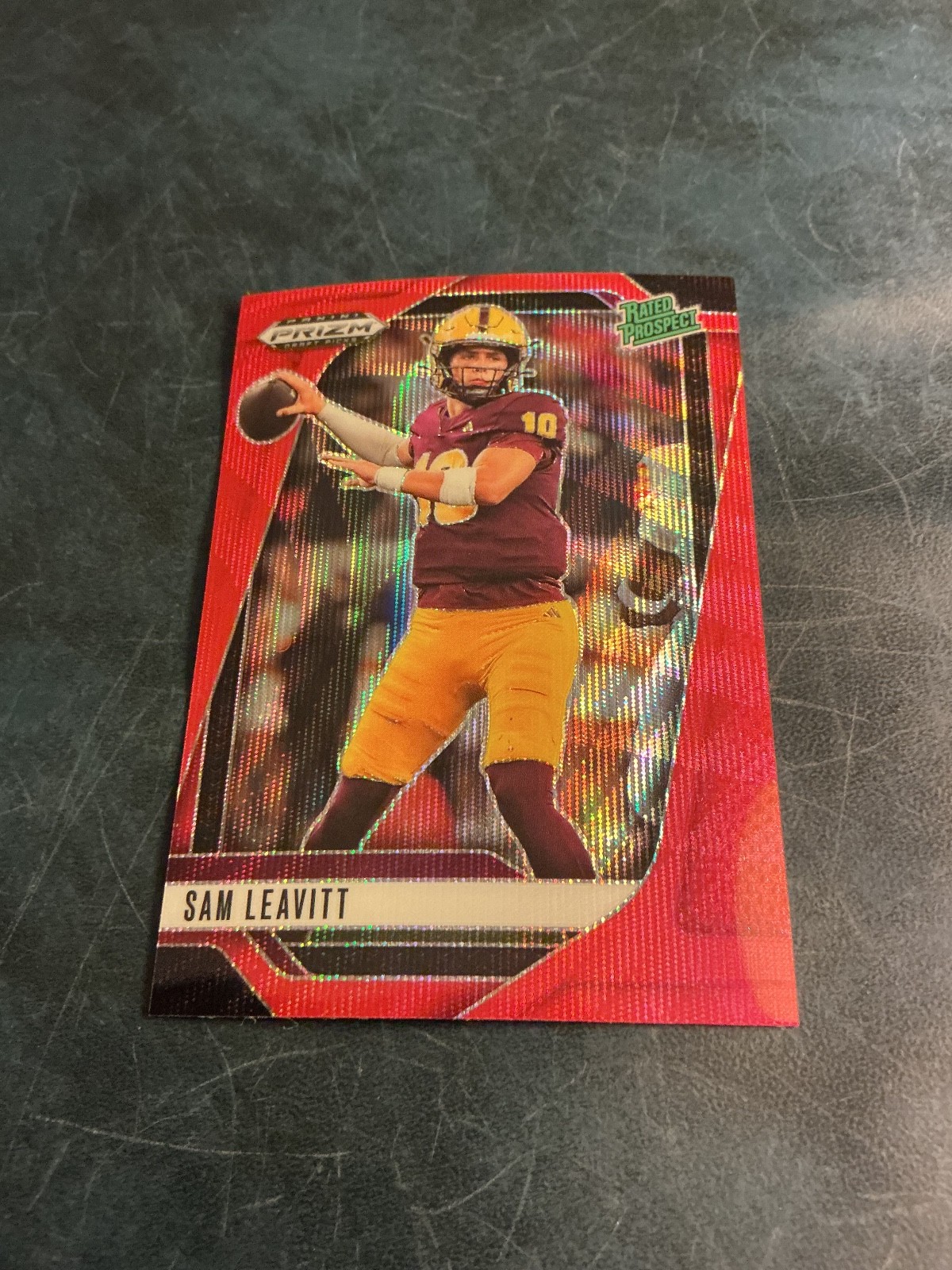 Sam Leavitt Rated Prospect Ruby Wave Prizm 2025 Prizm Draft Picks