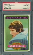 1980 TOPPS DOUG ENGLISH ALL-PRO #140 PSA 8