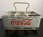 VINTAGE 1950’s COCA-COLA Aluminum Metal 6-Pack Bottle Carrier Holder Caddy