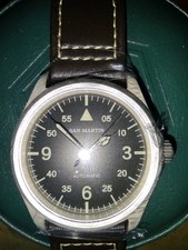 San Martin Herrenuhr Neu Automatik Pilot 37 mm Militäruhr 200m wasserdicht