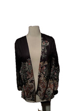Women's NWOT Floral Polyester Open Front Cardigan Sz S