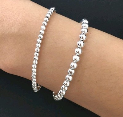 David &Yurman 2 Sterling Silver Spiritual Beads Metal Bead Bracelet 8 inches