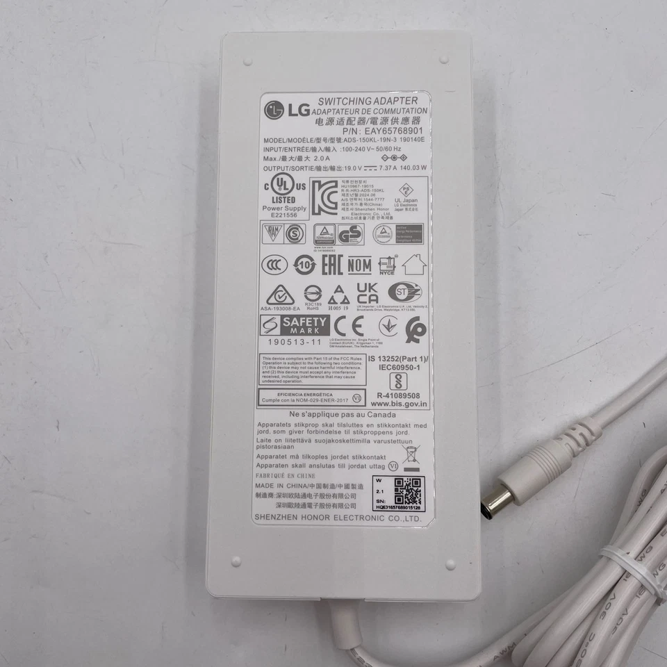 Genuine Samsung Monitor AC Power Adapter ADS-150KL-19N-3 19V 7.37A 140W White - Image 4 of 4