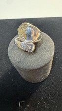 Vintage ONEIDA LTD Silver Plate Flower Theme SPOON BYPASS RING SIze can adjust