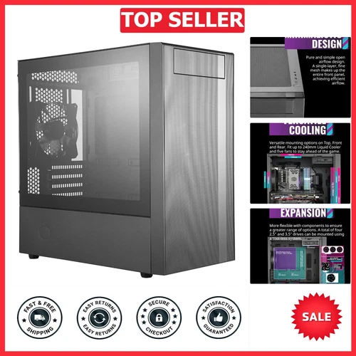 Compact MasterBox NR400 Micro-ATX PC Case with Superior Airflow & Glass Panel