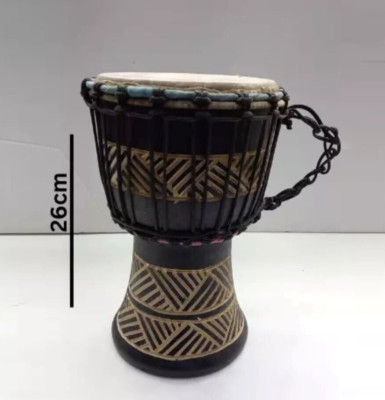 Wooden Drum (Djembe) Size : Height-26cm x Top Diameter-17cm