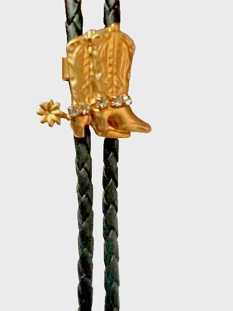 Country Western Boot Lace Bolo Tie Cowboy boots Diamante on