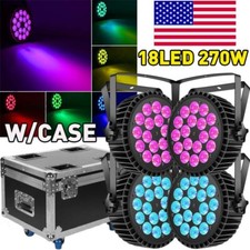 270W 18LED Stage Lights RGBW DMX Par Light Party DJ Disco Bar Show W/Flight Case