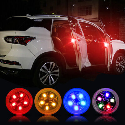 4X Auto LED RGB Tür offen Warnlampe Flash Strobe Anti-Kollision Sicherheit Licht