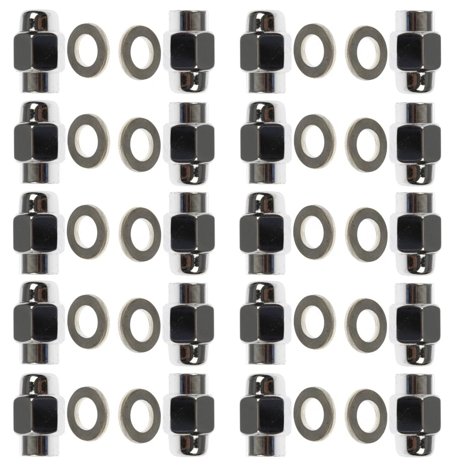 Juego de 20 tuercas de rueda Mag cromadas DORMAN con arandela M12-1.25 Foto 2 de 2