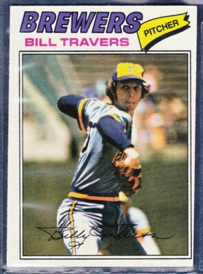 1977 Topps Baseball Card - Bill Travers #125 - Milwaukee Brewers
