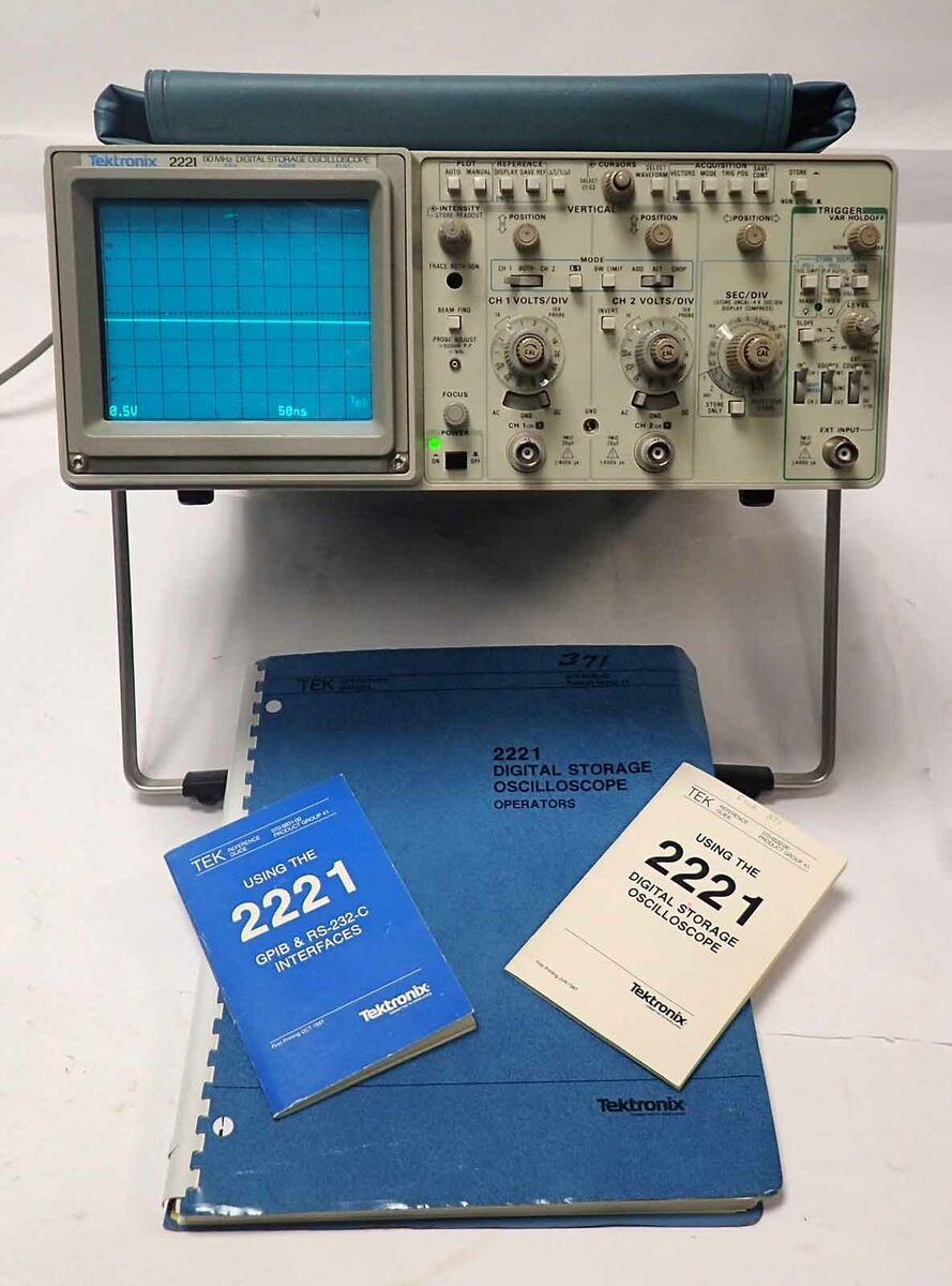 TEKTRONIX 2221 60 MHz DIGITAL STORAGE OSCILLOSCOPE 2 CHANNEL TEKTRONIX 2221 60 MHz DIGITAL STORAGE OSCILLOSCOPE 2 CHANNEL