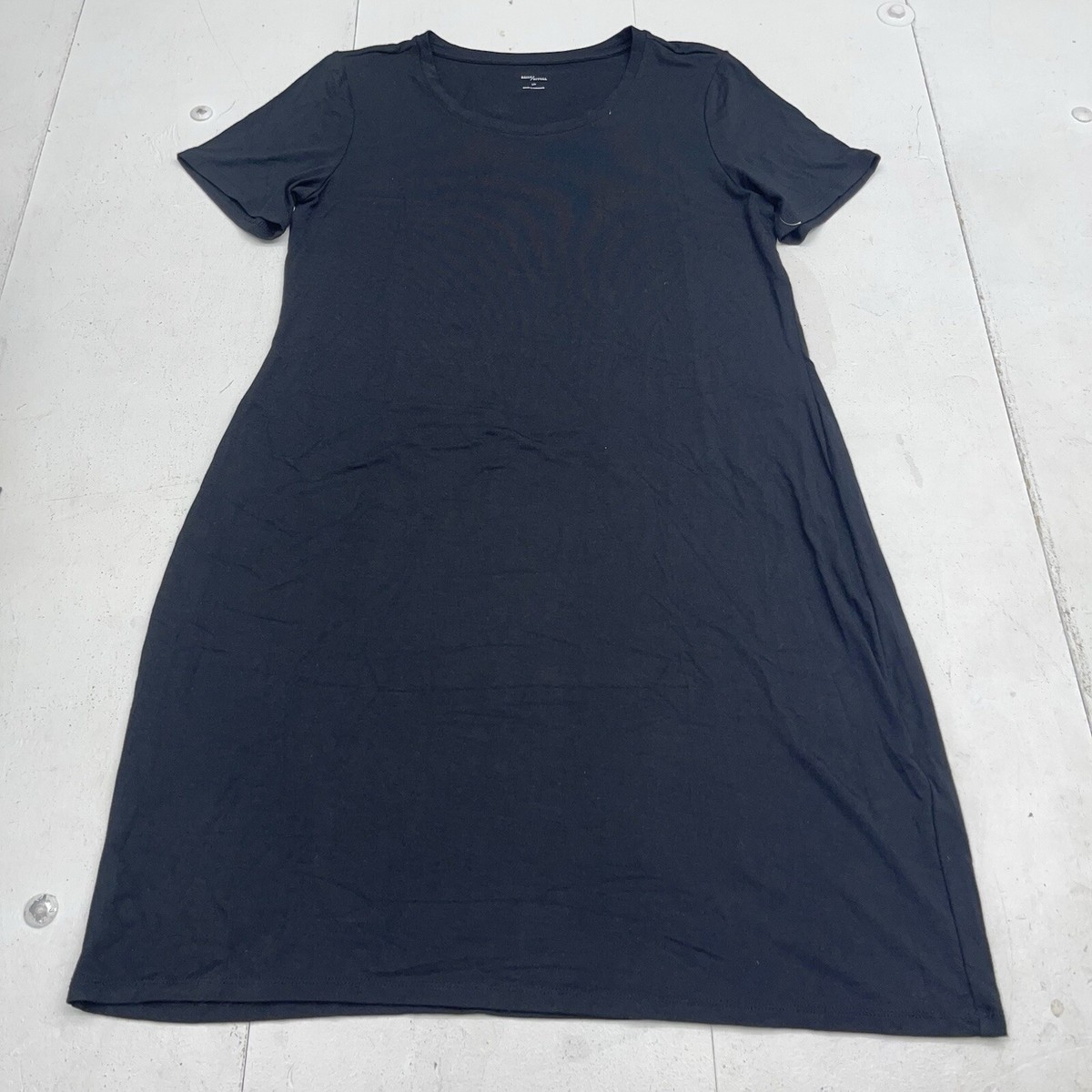daily ritual t shirt dress Daily Ritual Black Short Sleeve T Shirt Dress Women’s Size Large