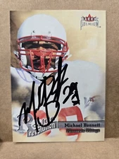 2001 Fleer Premium Rookie Revolution Michael Bennett #8RR Vikings AUTO ON CARD