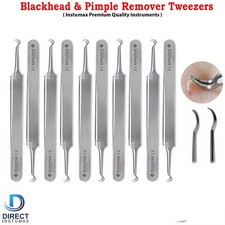 Blackhead  Pimple Remover Curved Tweezers, Acne Blemish Extractor Tool Set