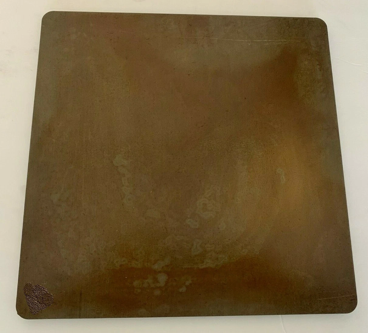 1/2" Seasoned Steel Pizza Baking Plate, 1/2" x 13" x 13", A36 Steel