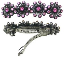 Mediam Size Crystal Barrette, Snow Flakes Hair Clip French Clip Clasp 5A86550-1