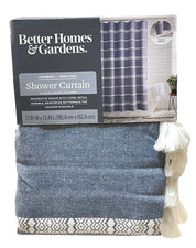 Better Homes  Gardens Chambray Boho Chic Shower Curtain 72" x 72" Insignia Blue