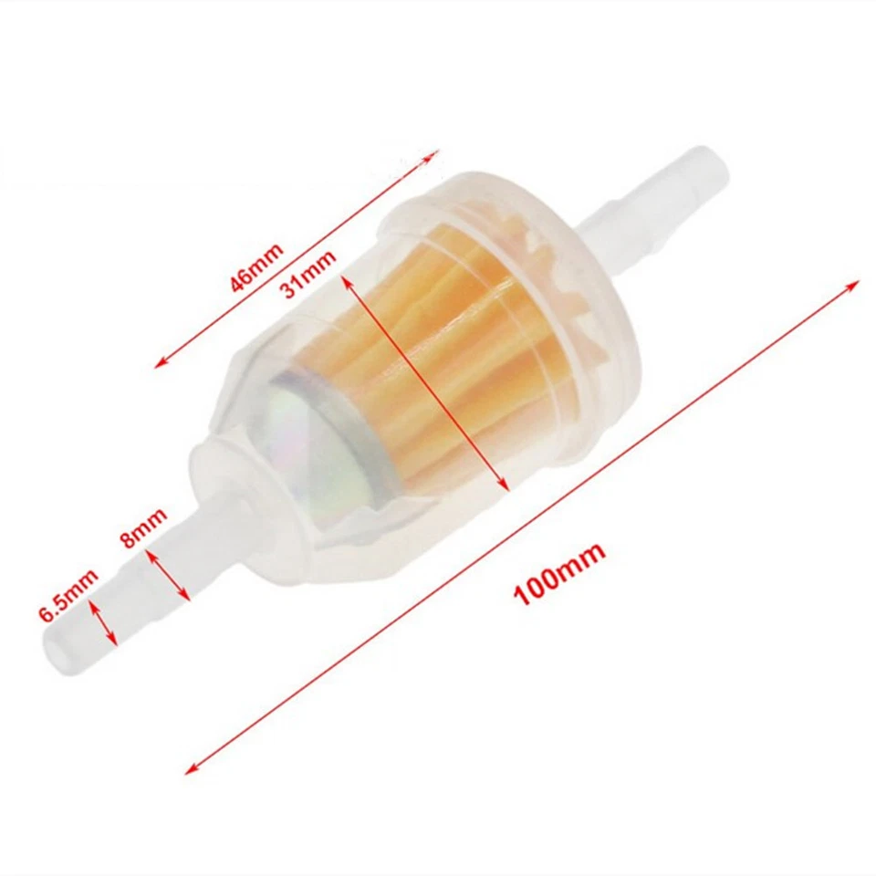 5x Inline Gas/fuel Filter 6mm-8mm 1/4" For Small Engine Vehicle Auto Motorcycle - Image 2 of 4