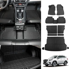 Floor Mats Cargo Liner Trunk Backrest Mats For 2019-2024 Subaru Forester