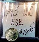 1943 Mercury Silver Dime UNC F.S.B.  ENN Coins