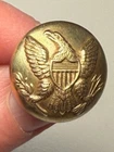 Civil War Brass coat Uniform early Button Scovill Mfg Co Waterbury