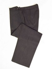 MENS & BOYS BLACK & GREY PINSTRIPED MASONIC FORMAL TROUSERS WEDDING/MORNING WEAR