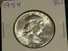 1954 Very Choice  BU Franklin Half Dollar -- nice   AD10