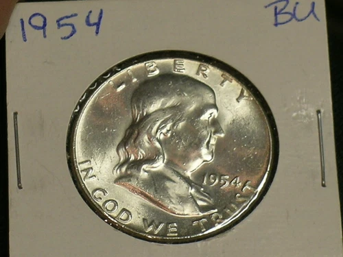 1954 Very Choice  BU Franklin Half Dollar -- nice   AD10