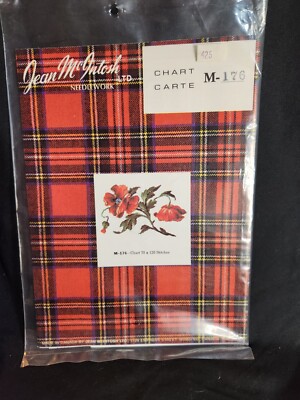 Jean McIntosh Needlework Chart M-176 Poppy Spray 70x120