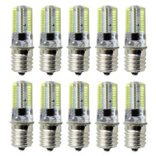 10 piezas E17 Intermedio C9 Luz LED 80LED Bombilla Microondas 110V 120V Lámpara Blanca